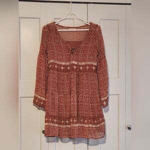 Hint of Mint Terracotta Patterned Dress